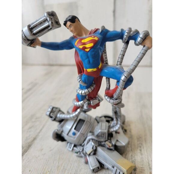 DC brainiac Superman fight 2001 comic figuring statue mini - Picture 3 of 8